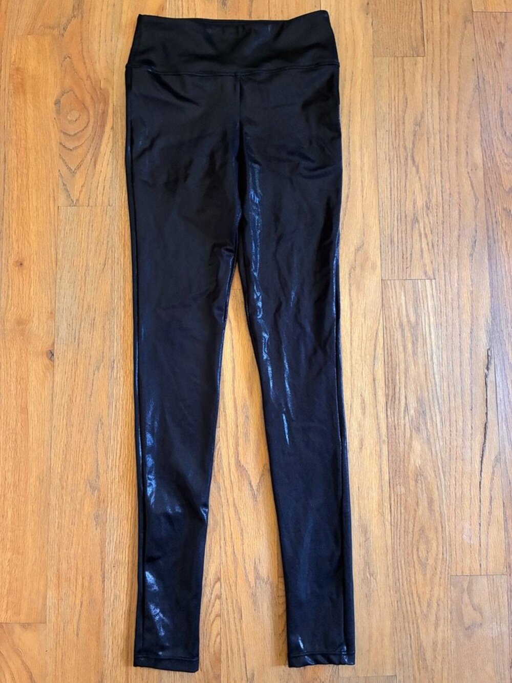 Balera Girls Black Metallic Shimmer Dance Leggings LC (Large Child)